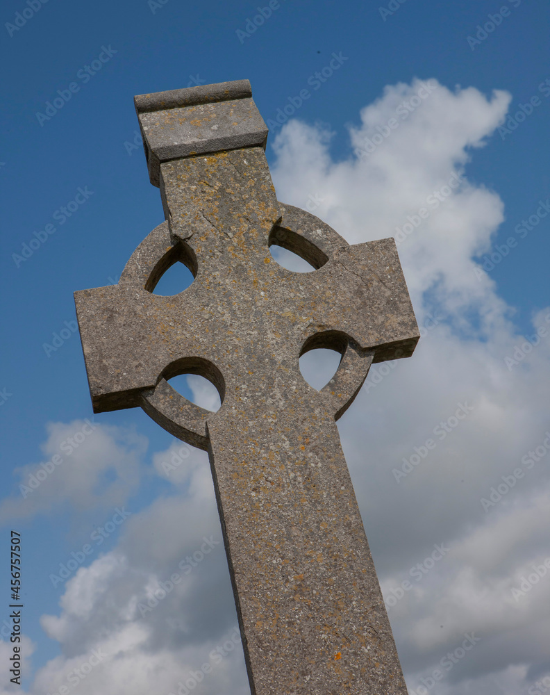 Thombstones at Graveyard. Cemetry. West coast Ireland.