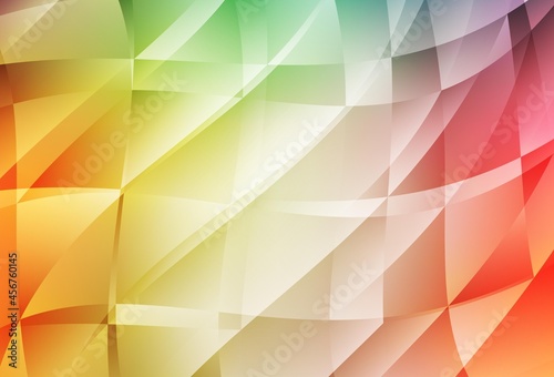 Light Green  Red vector gradient triangles pattern.