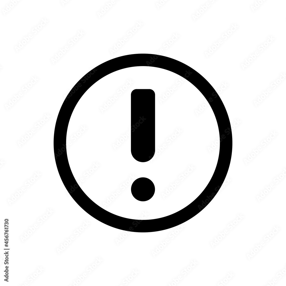 Exclamation mark vector icon. Danger alarm illustration white isolated background. warning symbol or logo. Exclamation mark vector icon. Danger alarm illustration white isolated background. warning symbol or logo.