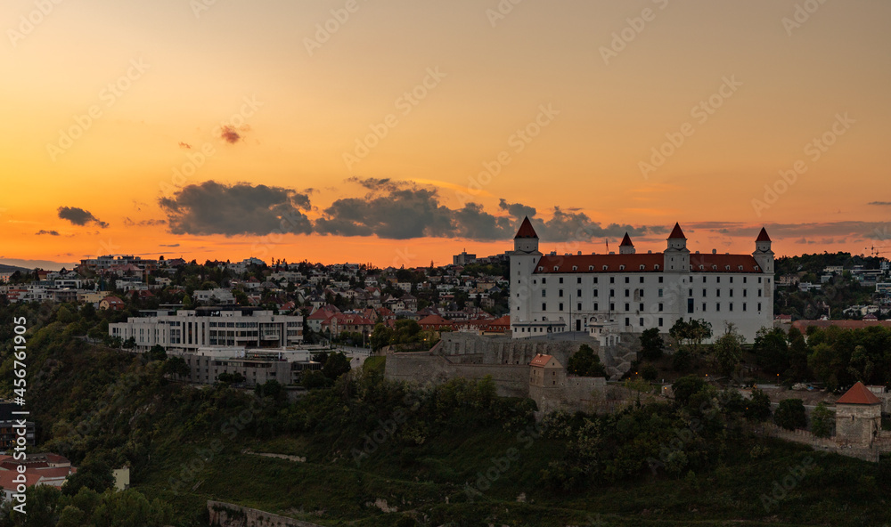 Bratislava Castle at Sunset