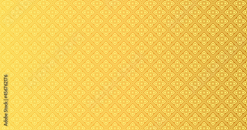 Thai pattern gold luxury background for covers, brochures, and web, internet ads. Vector line Thai illustration photo