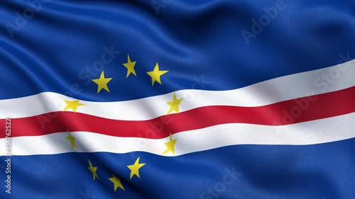 Wallpaper Mural Cape Verde Flag Seamless Loop. 3D animation. Torontodigital.ca