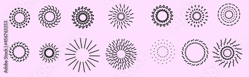 Mandala art pattern pack for graphic element
