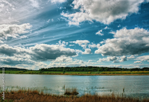 lake and clouds