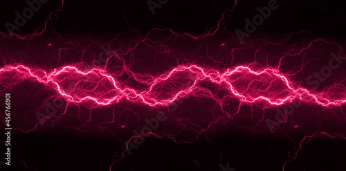 Neon purple lightning, abstract plasma background