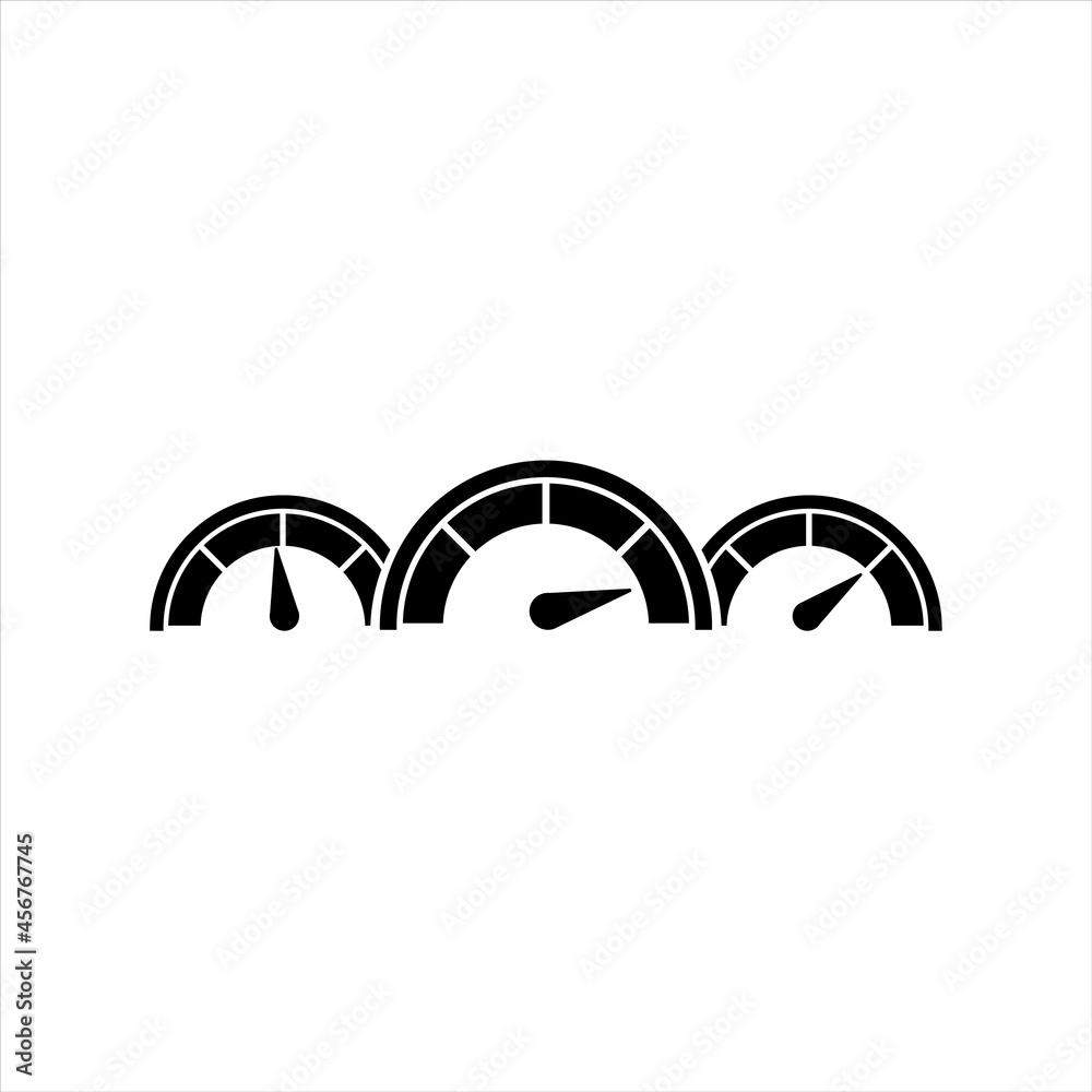 Fototapeta premium Speedometer icon, logo isolated on a white background