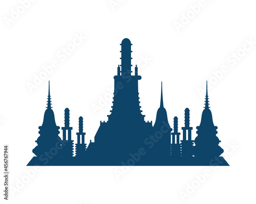 thailand temple silhouette