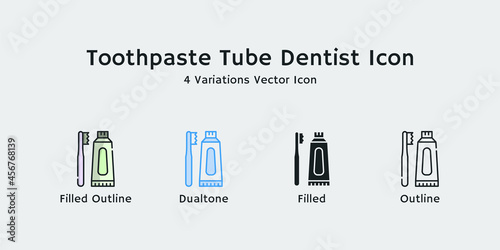 Toothpaste Tube icon for dental health vector graphics