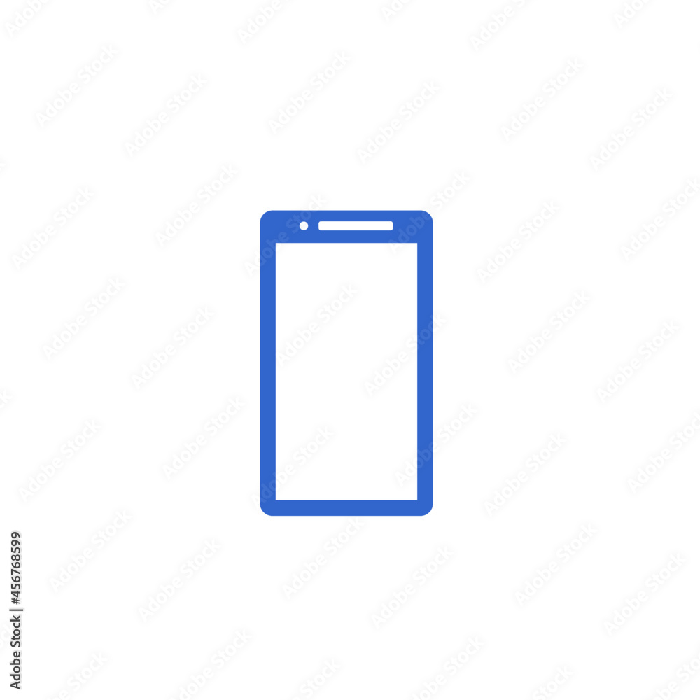 a primary/blue smartphone single icon isolated white background	