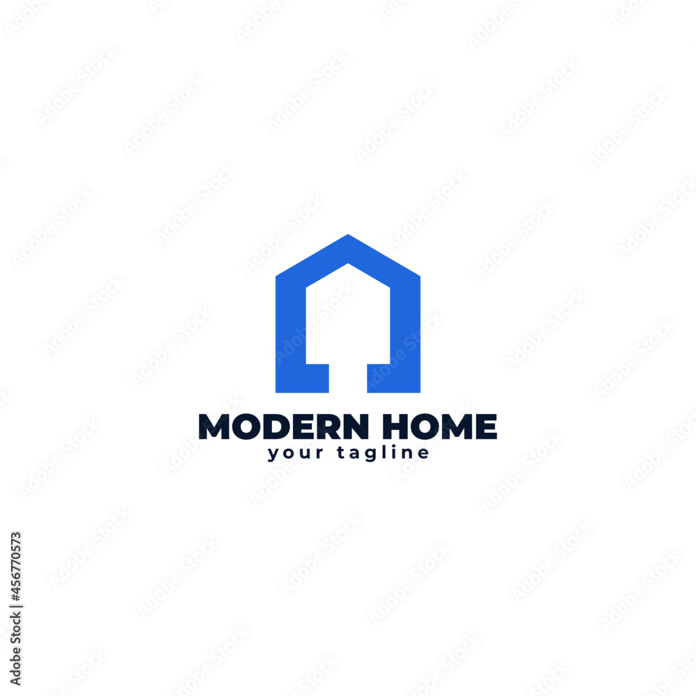 Modern building logo for real estate and construction business