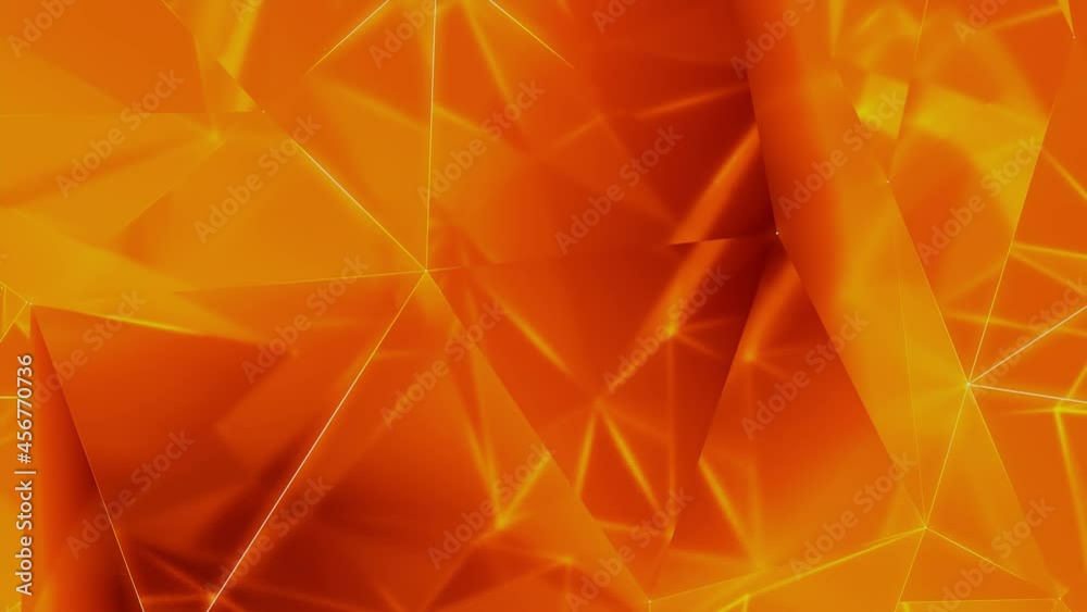 Global Communication Network. Futuristic Technology Concept. Orange Tech Background. 3D Render