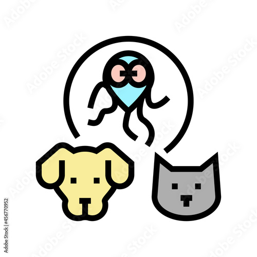 giardiasis pet disease color icon vector. giardiasis pet disease sign. isolated symbol illustration