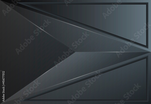 Abstract design. Geometric dark gray background with triangles.