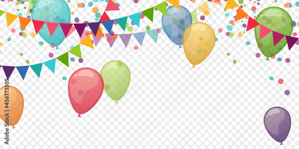 colored garlands and balloon party background colored garlands and balloon party background