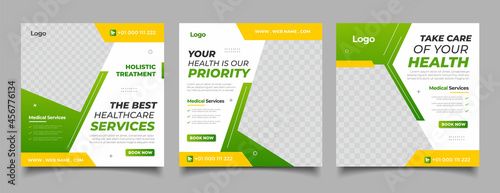 Medical and healthcare social media post template