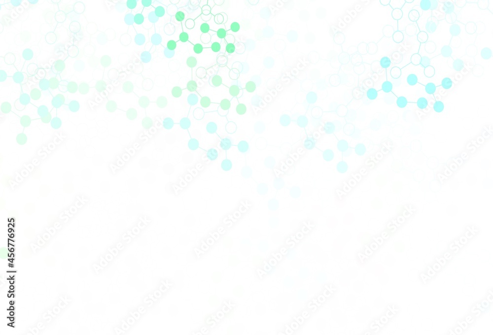 Light Green vector background with forms of artificial intelligence.