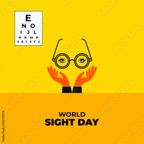 World Sight Day concept. Template for background, banner, card, poster. vector illustration.