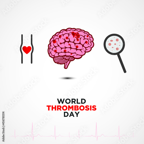 World Thrombosis day concept. October 13. Template for background, banner, card, poster. Vector illustration.