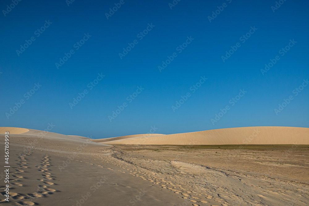 Naklejka premium Dunas do Morro do Meio no Delta do Parnaíba. Ilha das Canárias, Maranhão, Brasil. Agosto de 2021