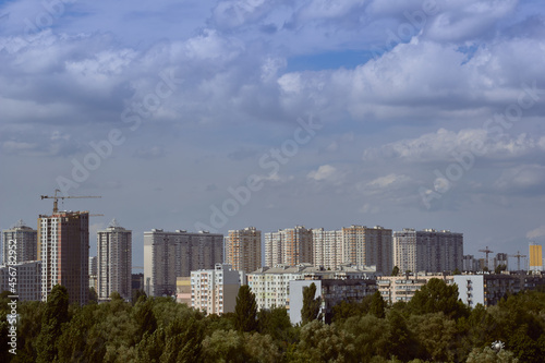 Landscape of Brovary  Ukraine. City panorama of the city.