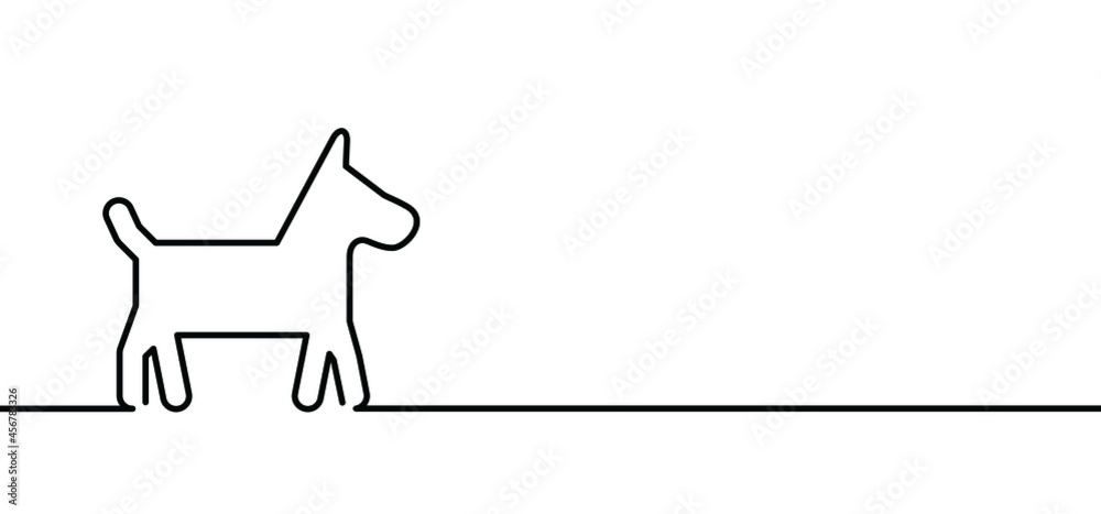 Cartoon Dog Icon Line Pattern Flat Vector Dog Pictogram Puppy Logo Black Silhouette Of A Dog Happy Animals Day Or National Dog Day Celebrating Dogs Pet Sign Stock ベクター Adobe Stock