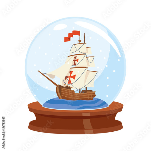 caravel in sphere
