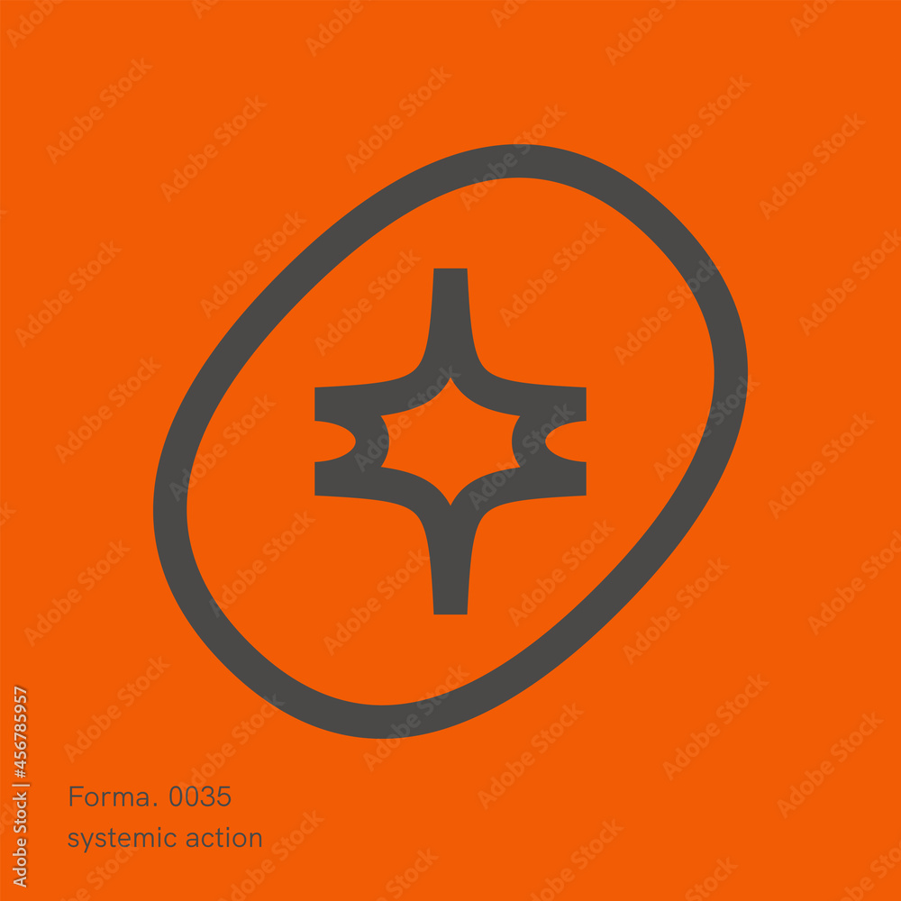 Geometric Vector Shape. Figure isolated on background.
