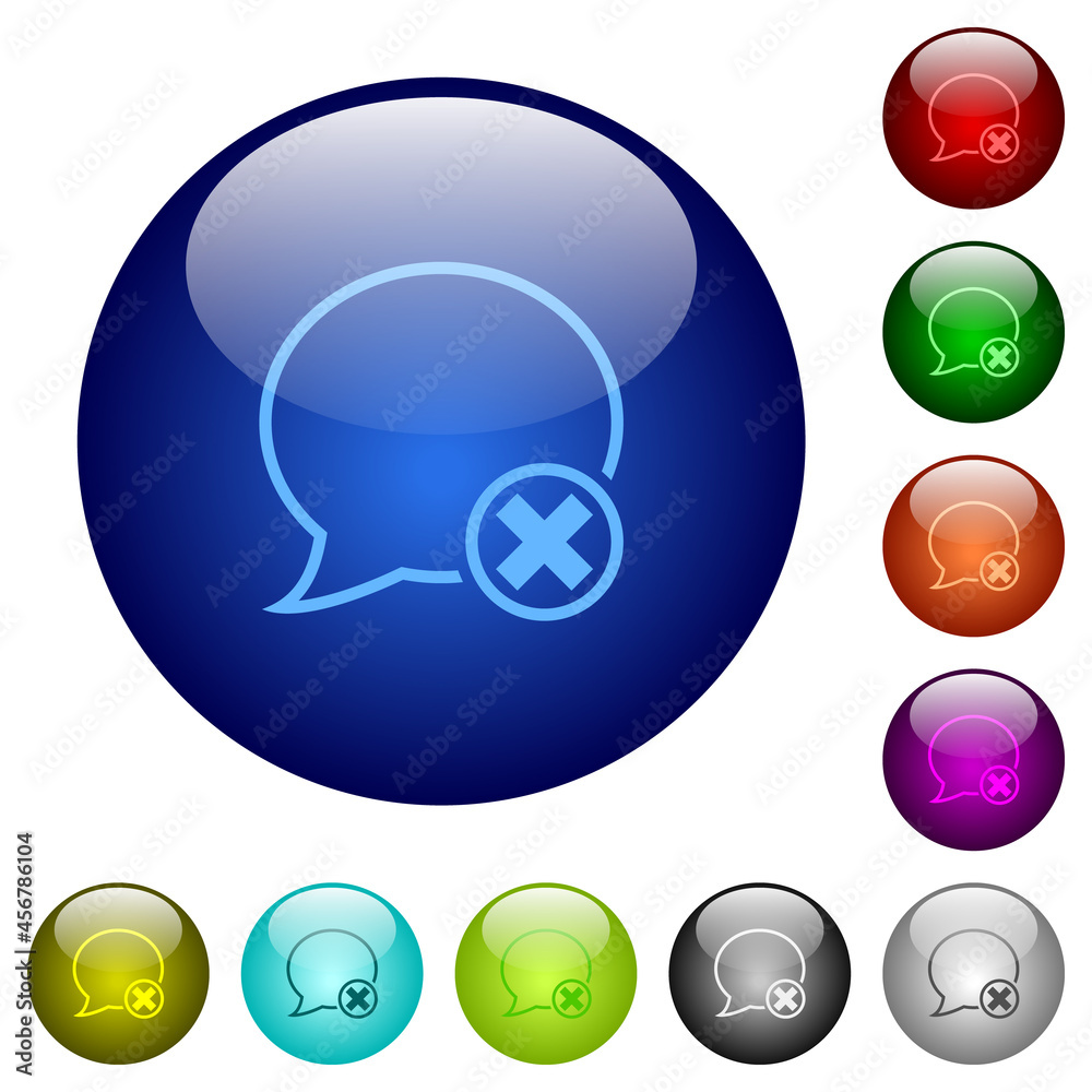 Cancel message outline color glass buttons Cancel message outline color glass buttons