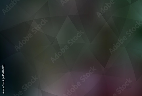 Dark Pink, Green vector gradient triangles texture.
