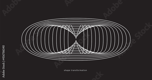 Geometric Vector Shape. Figure isolated on background.