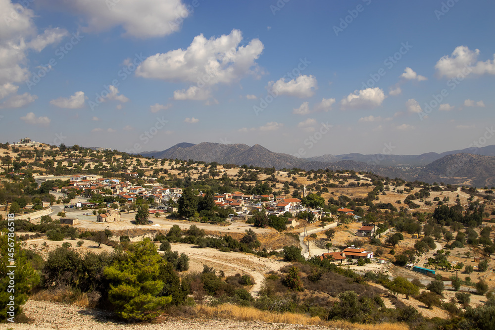 The scenery in the Troodos Mountains in Cyprus