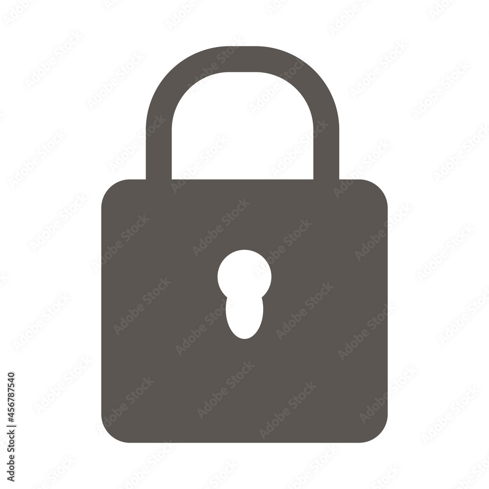 Vector lock icon, isolated on white background Vector lock icon, isolated on white background