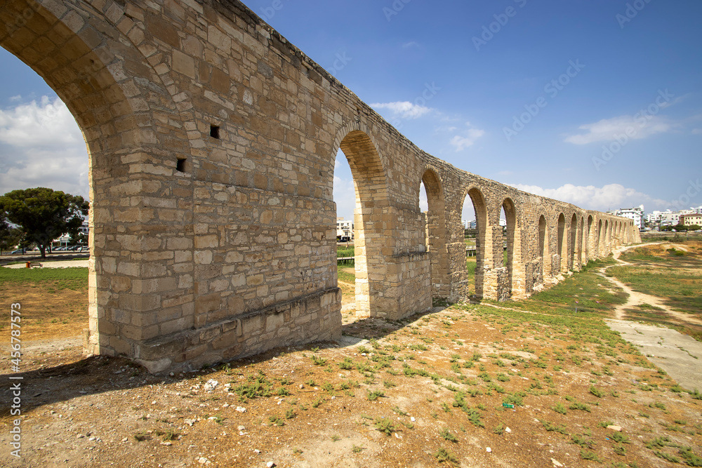 The 18th century Kamares Aqueduct in Larnaca, Cyprus