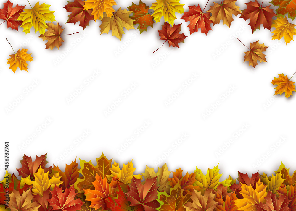 Autumn Maple Leaves. Seasonal Vector Illustration