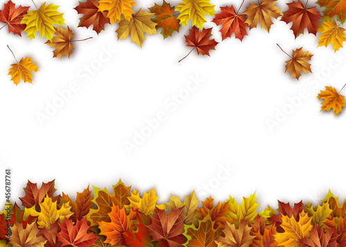 Autumn Maple Leaves. Seasonal Vector Illustration