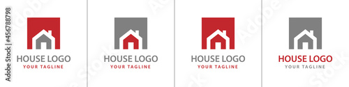 Haus Logos Vektor rot