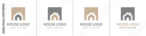 Haus Logos Vektor beige