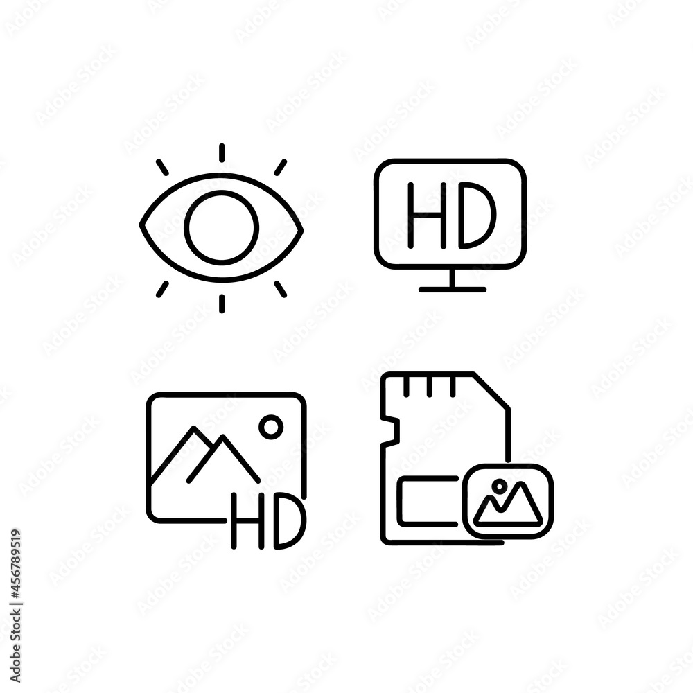 Set of electronic line icon design collection Set of electronic line icon design collection