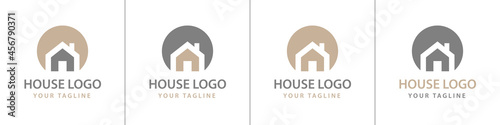 Haus Logos Vektor beige