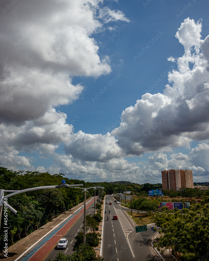 highway with clouds