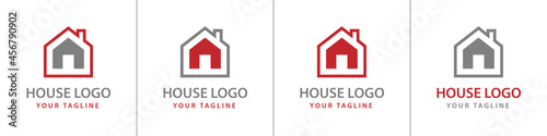 Haus Logos Vektor rot