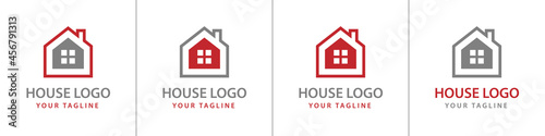 Haus Logos Vektor rot