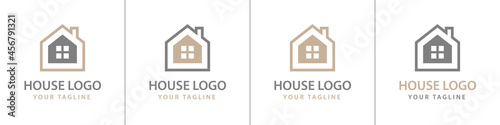 Haus Logos Vektor beige