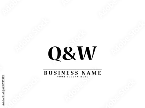 Letter QW Logo, Creative qw q&w Letter Logo Icon Vector For Your Simple Fashion, Apparel and Clothing Brand or any type of business photo