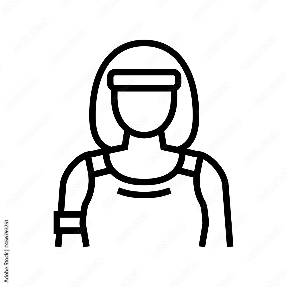 sport woman athlete line icon vector. sport woman athlete sign. isolated contour symbol black illustration sport woman athlete line icon vector. sport woman athlete sign. isolated contour symbol black illustration