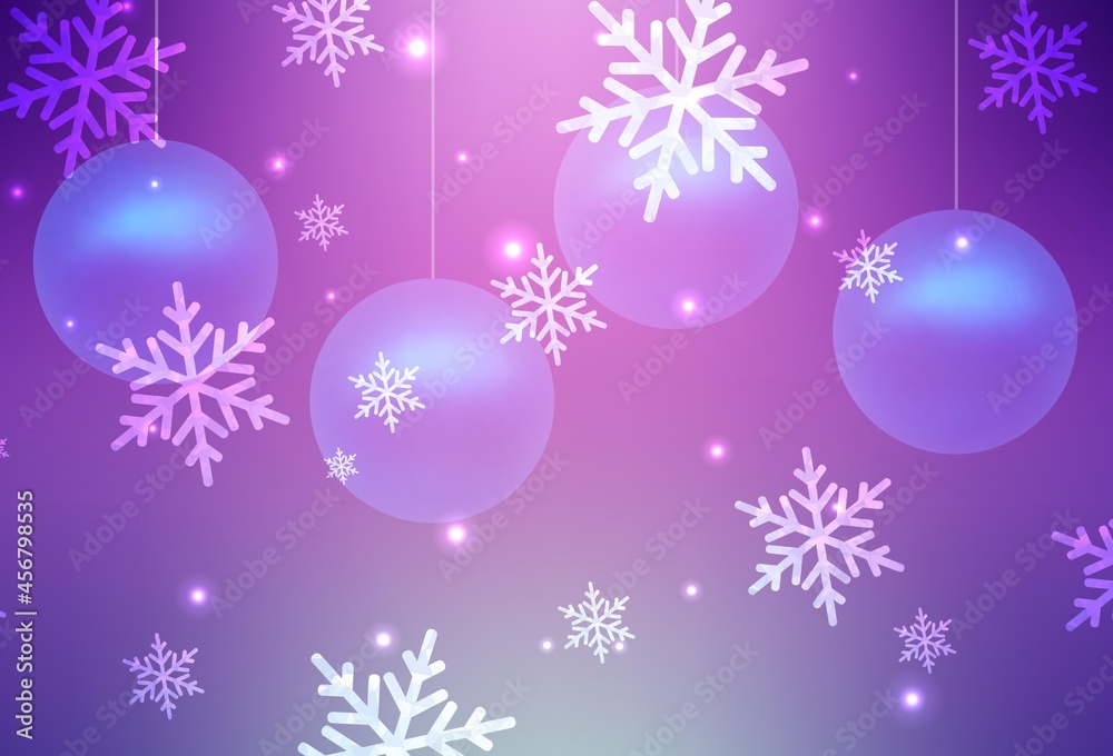 Light Pink vector pattern in Christmas style. Light Pink vector pattern in Christmas style.