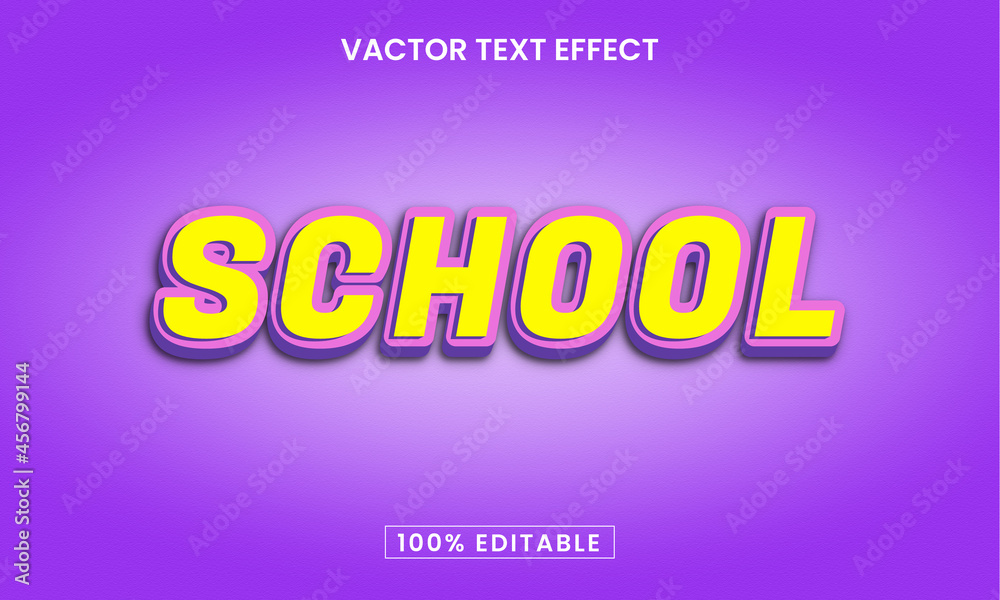 school editable 3d text effect school editable 3d text effect