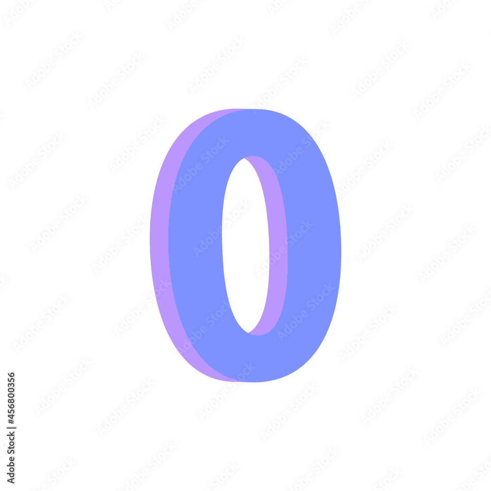 render of the number 0 with brushed metal texture. isolated on white render of the number 0 with brushed metal texture. isolated on white