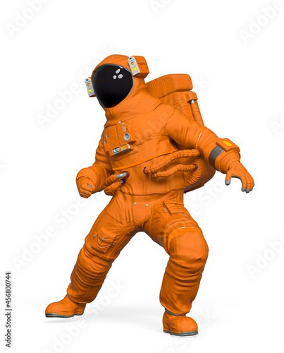 astronaut is trying to stop