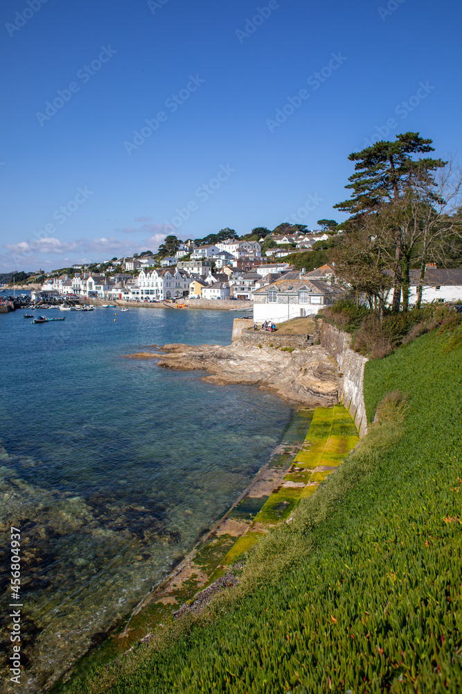 Cliff overlooking St Mawes harbour 